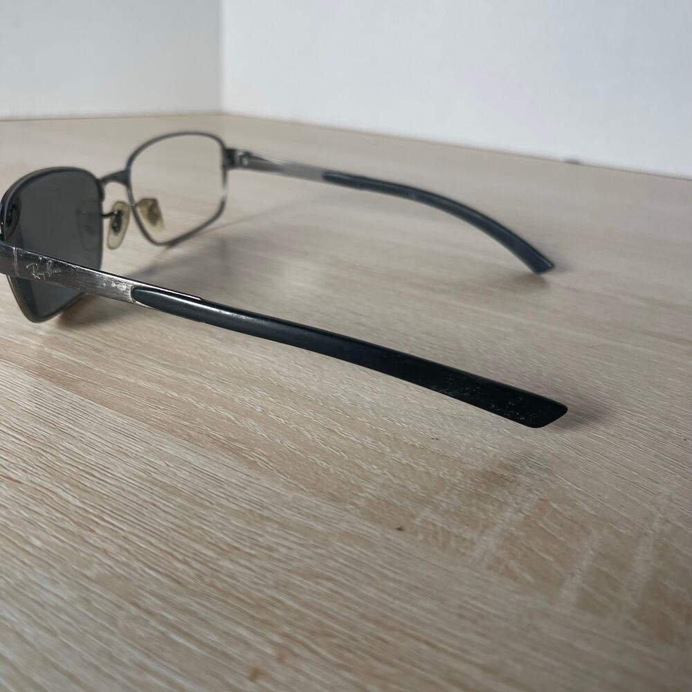 Ray-Ban RB3413 004 Sunglasses Silver Black FRAMES ONLY 59-18 3N Made in Italy - Picture 7 of 9